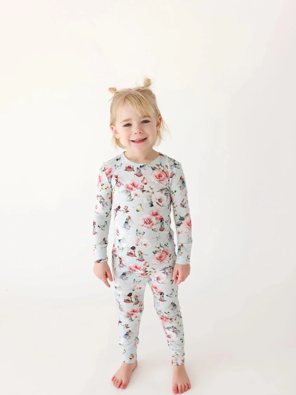 NWT Posh Peanut Melinda Pajama/ Loungewear Set 3T-4T Fairies & Flowers